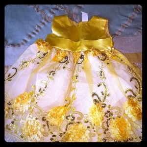 18m -24m  yellow and gold party dress.
